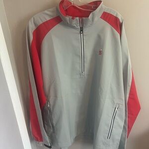 Footjoy men’s large Gray and Red Windbreaker Jacket golfing outdoor pursuits